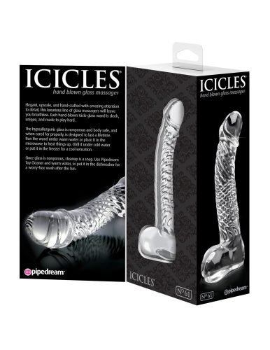 No. 61  Clear - Üveg dildó 16,5 cm