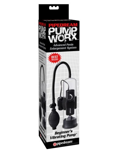 Beginner's Vibrating Pump Clear/Black - Péniszpumpa