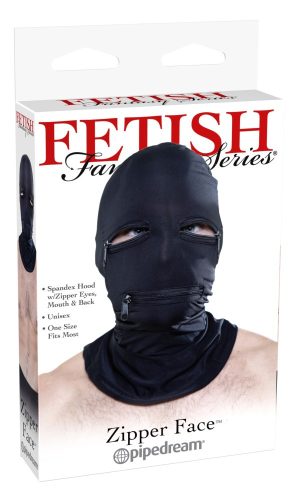 Zipper Face Hood  Black - Maszk