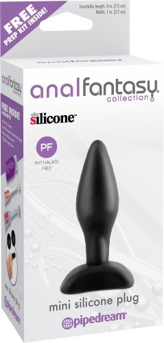 Mini Silicone Plug  Black - Anál plug 10 cm