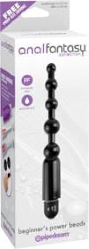 Beginner's Power Beads Black - Vibrációs anál golyók