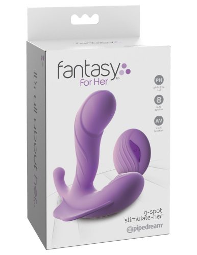 G-Spot Stimulate-Her  Purple - Melegítős, csiklóizgatós, G-pont vibrátor 11,4 cm