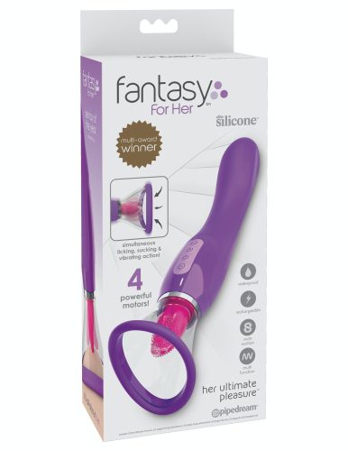Her Ultimate Pleasure  Purple - Szívó funkciós, nyelv alakú vibrátor 25,4 cm