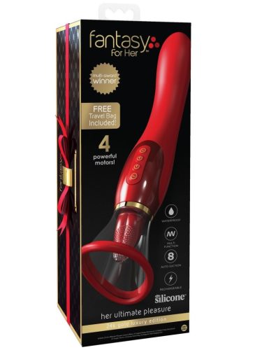 Her Ultimate Pleasure Holiday Version  - Piros, Csiklóizgatós, nyelv formájú vibrátor 