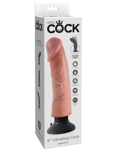 9" Vibrating Cock  Light - Élethű vibrátor 22,8 cm