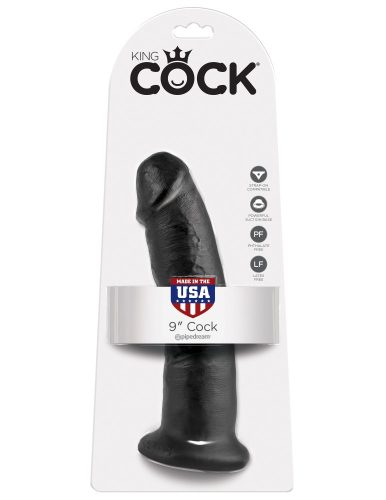 9" Cock  Black - Élethű dildó 22,8 cm