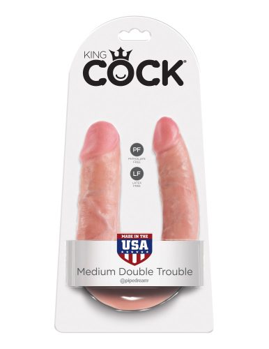 Medium Double Trouble  Light - Ddupla dildó 35 cm
