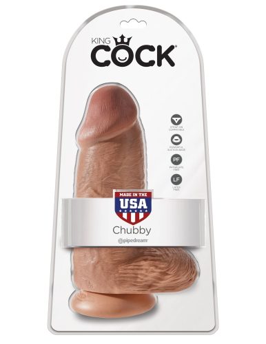 Chubby  Tan - Élethű vastag dildó 23 cm