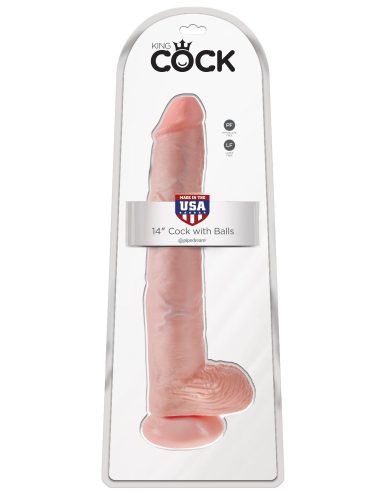 14" Cock with Balls  Light - Élethű óriás dildó 36 cm