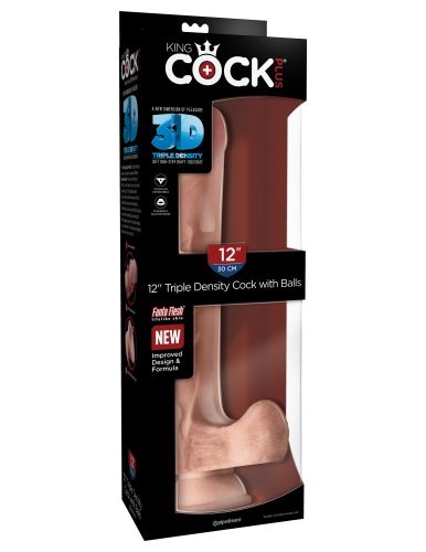 12" Triple Density Cock with Balls - Élethű dildó 30 cm