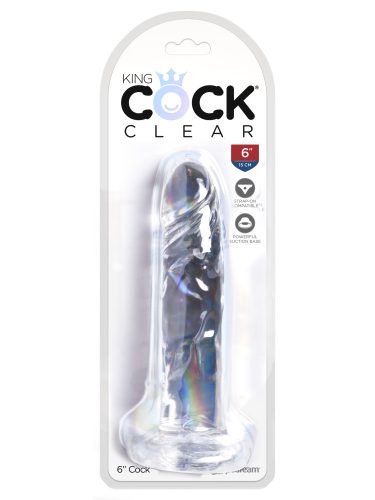 6"  Clear - Élethű dildó 15 cm