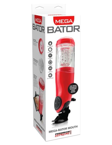 Mega-Bator Mouth  Red/Clear - MAszturbátor száj