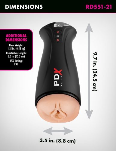 PDX Elite Fuck-Gasm - Light - Élethű vagina, maszturbátor