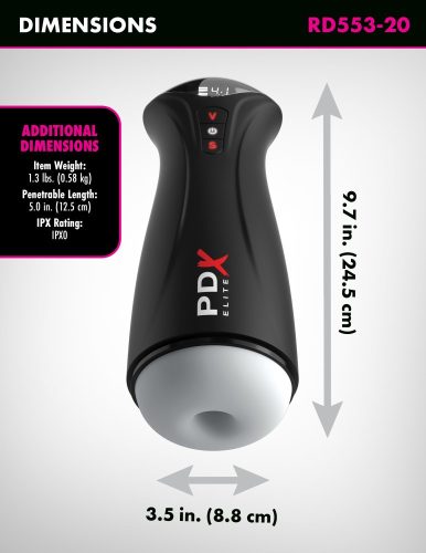 PDX Elite Fap-Gasm - Frosted - Élethű ánusz, maszturbátor