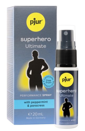 pjur superhero Ultimate Spray - gyógynövényes, késleltő spray Férfiaknak