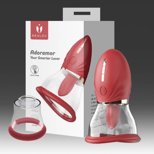 Adoramar Magic Tongue Pleasure - RED - Pumpás csiklóizgató