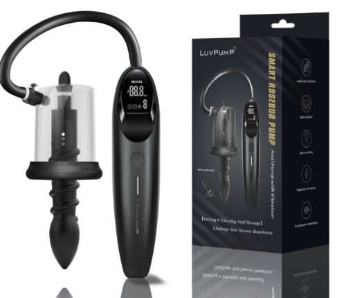 RosCup Pro Smart Vibrating Rosebud Pump - Vibrátoros anál dildó, prosztata vibrátor 16 cm