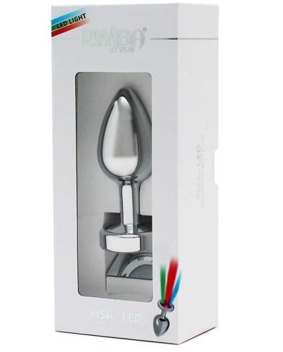 RIMBA PISA BUTT PLUG with LED* - Világítós anál plug 8 cm