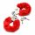Police Handcuffs With Soft Red Fur - Bilincs