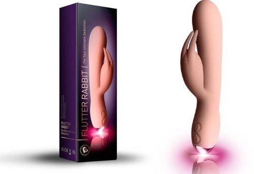 Flutter Rabbit - Pink - G-pont és klitoriszkaros vibrátor 18 cm