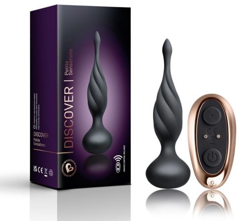 Discover - Black - Vibrációs anál plug 13,2 cm