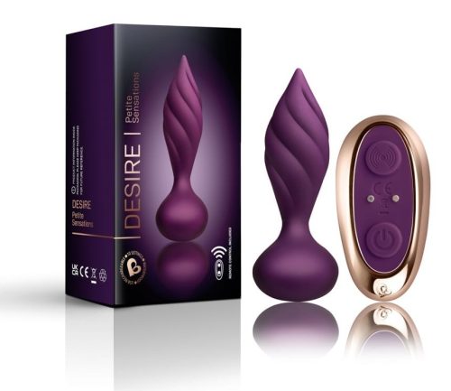 Desire - Purple - Vibrációs anál plug 10,3 cm