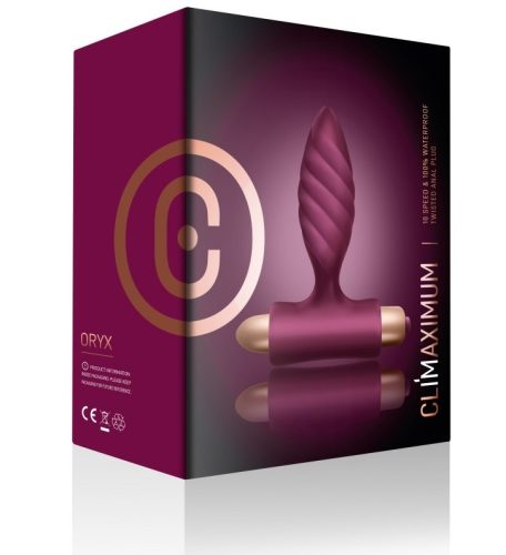 Climaximum - Oryx Burgundy - vibrátoros anál plug 10,3 cm
