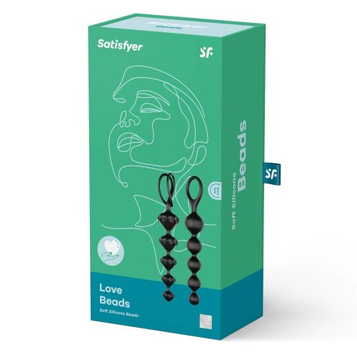 Satisfyer Love Beads Black - Anál golyósor