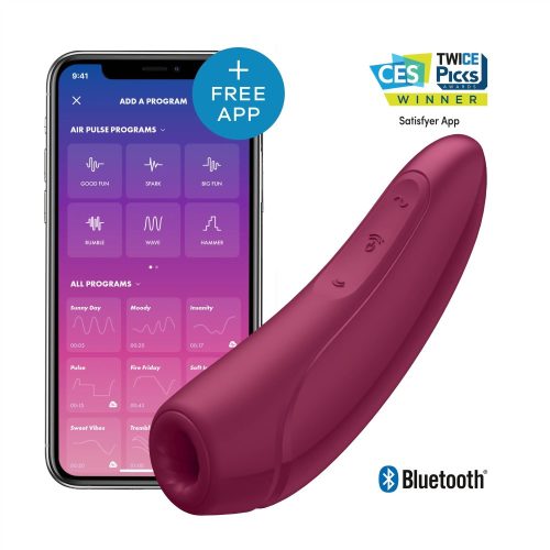 Curvy 1+ (Rose Red) - Appvezérelt, léghullámos vibrátor