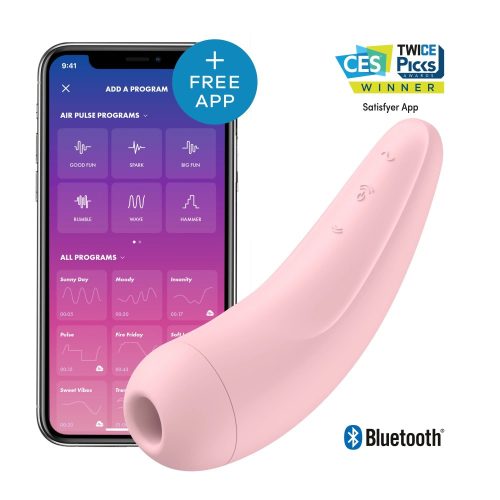 Curvy 2+ (Pink) - Appvezérelt, léghullámos vibrátor