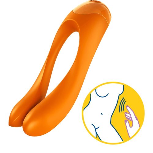 Candy Cane (orange) - Vibrátor 12 cm