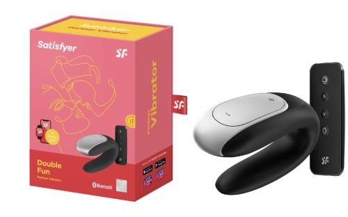 Double Fun (Black) - App-vezérelt vibrátor