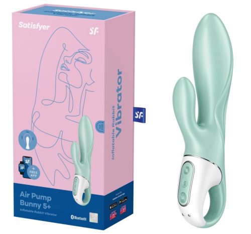 Air Pump Bunny 5+ mint - G-pont vibrátor 20,5 cm