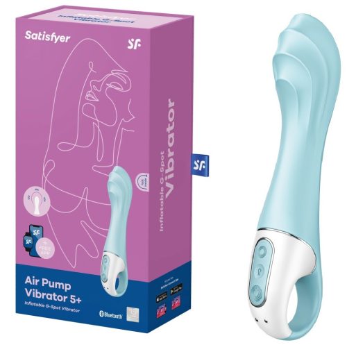 Air Pump Vibrator 5+ blue - G-pont vibrátor 20,5 cm