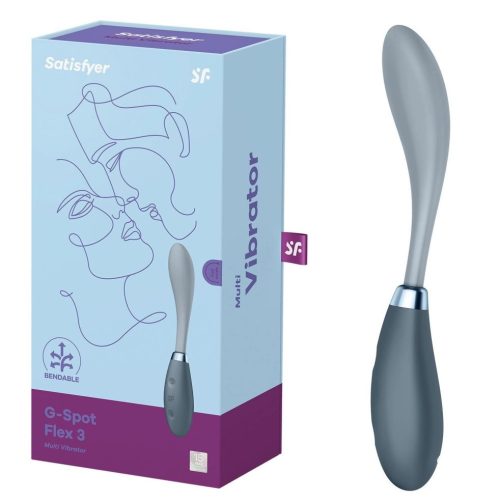G-Spot Flex 3 grey - G-pont vibrátor 19 cm