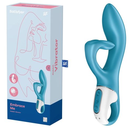 Embrace me turquoise - Klitoriszkaros és G-pont vibrátor 21 cm