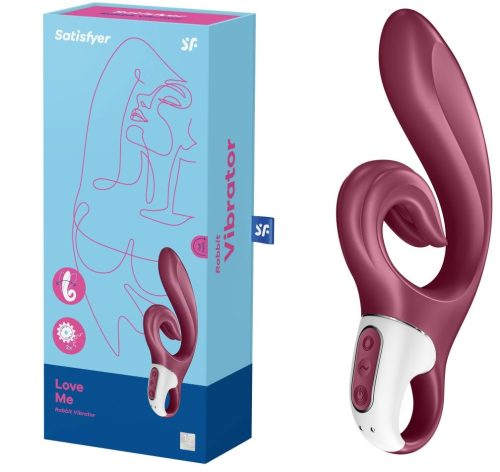Love me red - Klitoriszkaros vibrátor 22 cm
