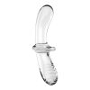 Double Crystal transparent - Üveg dildó 20 cm