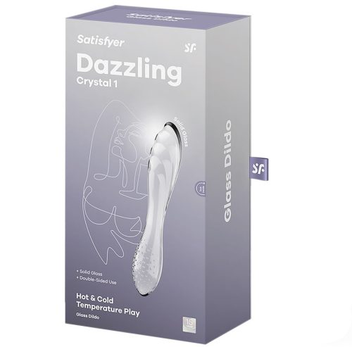 Dazzling Crystal 1 transparent - Üveg dildó 18,2 cm