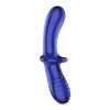 Double Crystal light blue - Üveg dildó 20 cm