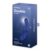 Double Crystal light blue - Üveg dildó 20 cm