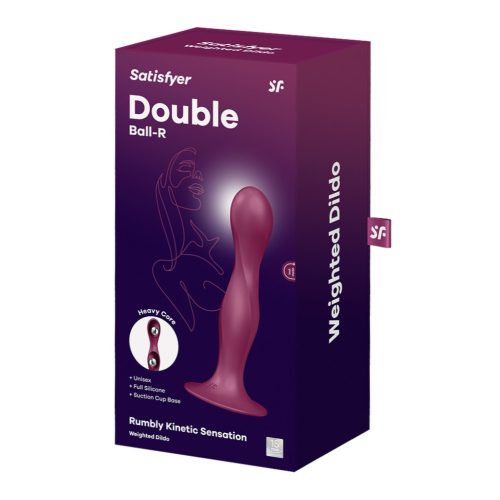 Double Ball-R red - Szilikon Dildó 18 cm 