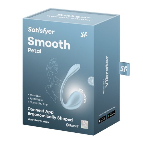 Smooth Petal light blue - App-vezérelt, tojásvibrátor