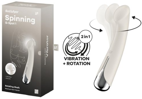 Spinning G-Spot 1 beige - G-pont vibrátor 16,5 cm