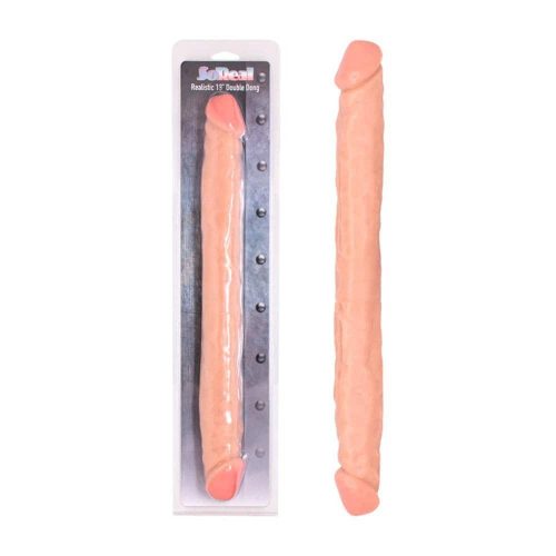 Double Solid Jelly Dong Flesh - Dupla dildó 33 cm