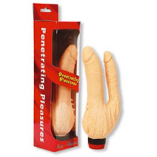 Vinyl P-Shape Vibrator 7 - Dupla behatolású vibrátor 22 cm