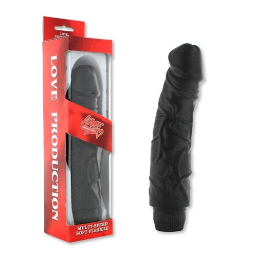 Perfect Pleasures Vibe Black - Élethű vibrátor 22 cm