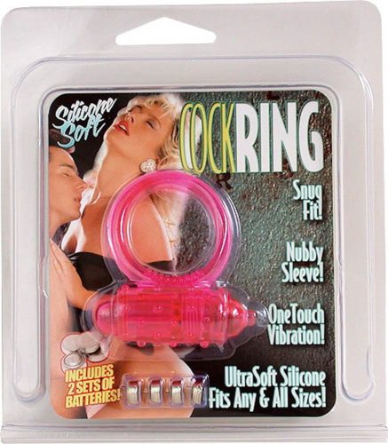 Vibrating Cockring Silicone Pink - Vibrációsgyűrű