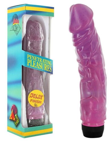 Jelly Vibrator Lavender 2 - Élethű vibrátor 20 cm