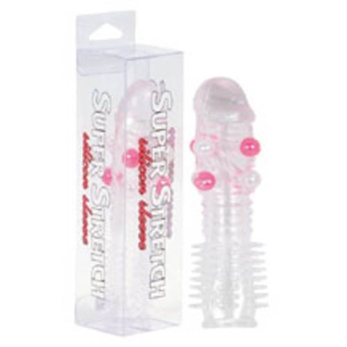 Super Stretch Transparent Silicone Sleeve - Pénisz hosszabbító